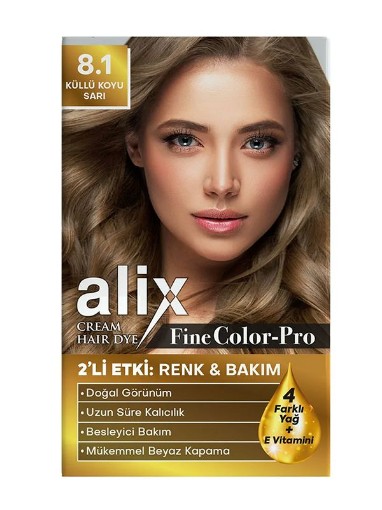 ALİX KİT SAÇ BOYASI 8,1 KÜLLÜ KOYU SARI. ürün görseli
