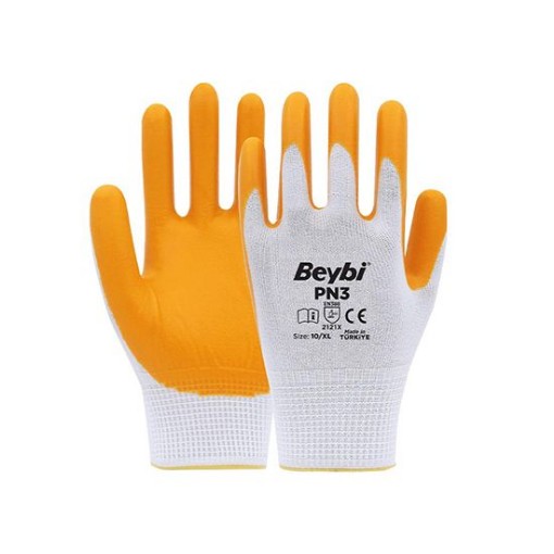 BEYBİ İŞ ELDİVENİ PN3 XL SARI BEYAZ. ürün görseli