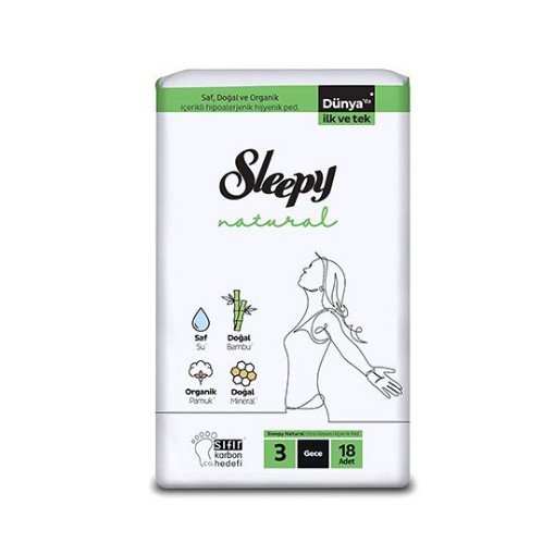 SLEEPY PED NATUREL SÜPER EKO GECE 18 Lİ. ürün görseli