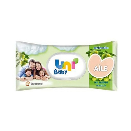 UNİ BABY ISLAK HAVLU 90 ADET AİLE ZEYTİNYAĞLI. ürün görseli