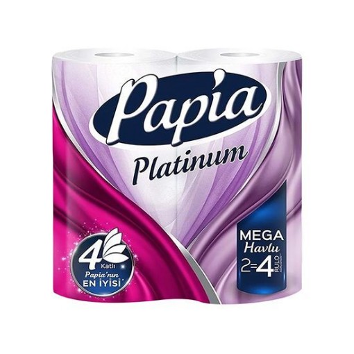 PAPİA KAĞIT HAVLU 2=4 MEGA PLATİNİUM. ürün görseli