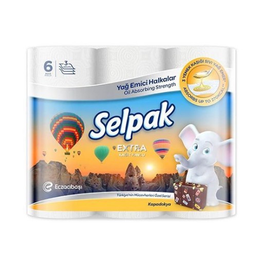 SELPAK KAĞIT HAVLU 6 RULO EXTRA KAPADOKYA. ürün görseli